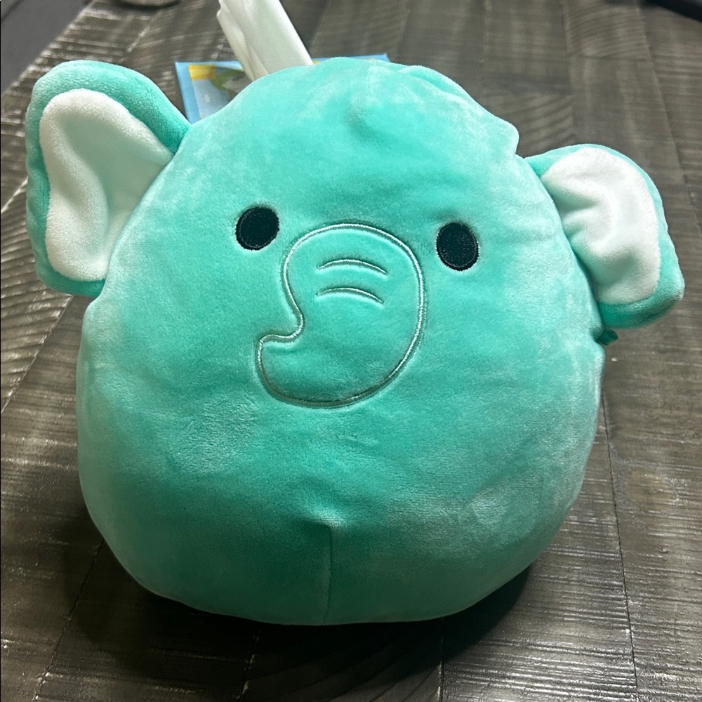 Teal Plush Elephant Stuffed Toy Squishmallow